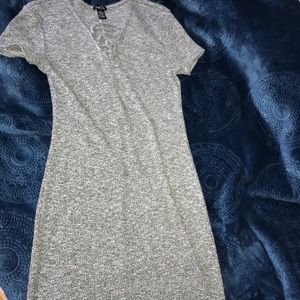 Grey knitted dress